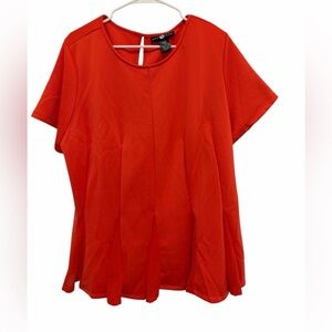 Ashley Stewart Bold Red Short Sleeve Tee